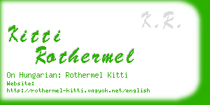 kitti rothermel business card